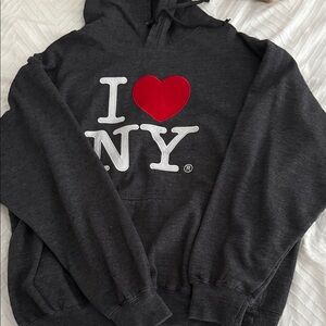 Charcoal Gray 'I Love NY' Hoodie